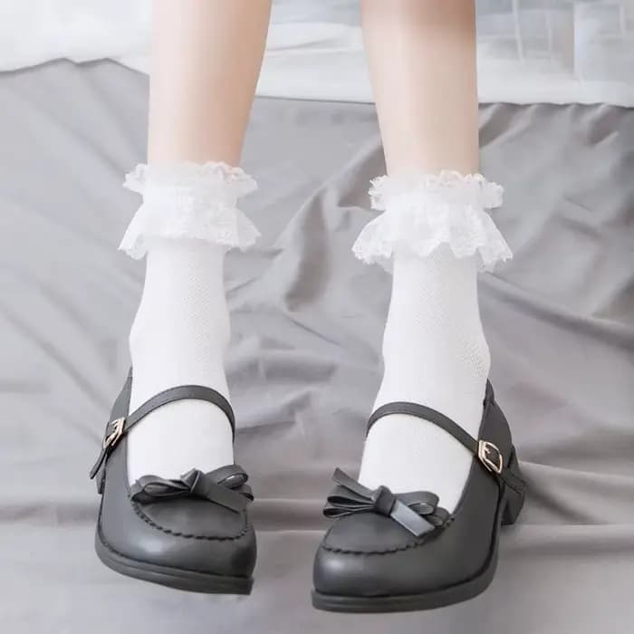 Chaussettes en dentelle Lolita Jk pour femmes