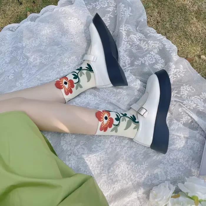 5 paires de chaussettes mi-tube pour femmes