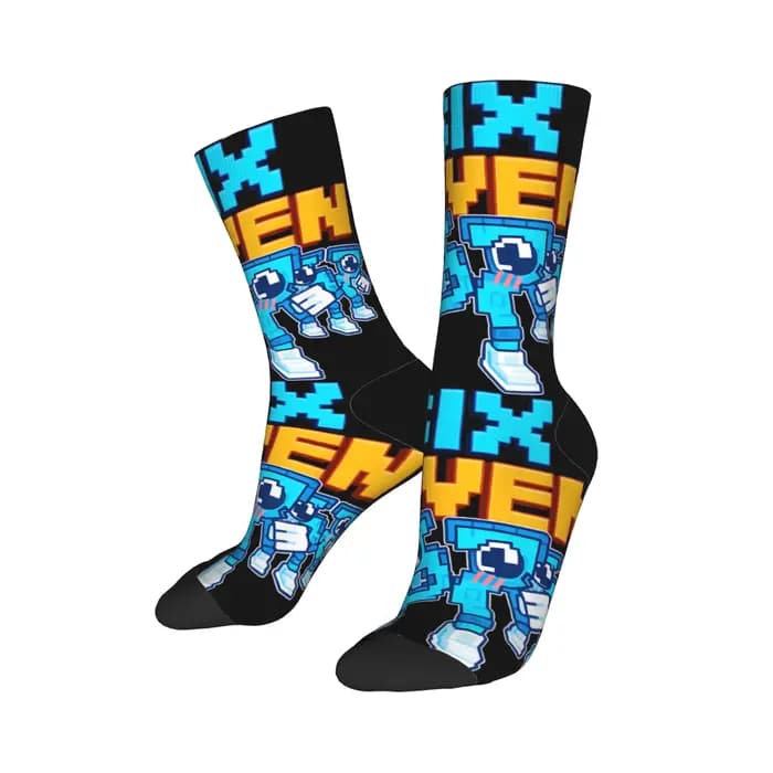 67 Six Seven drôle italien Brainrot enfants jeu Meme chaussettes automne