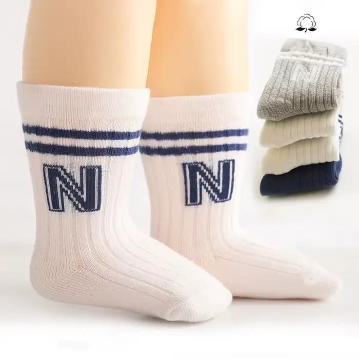 Chaussettes tricotées à rayures pour enfants de 0 à 3 ans
