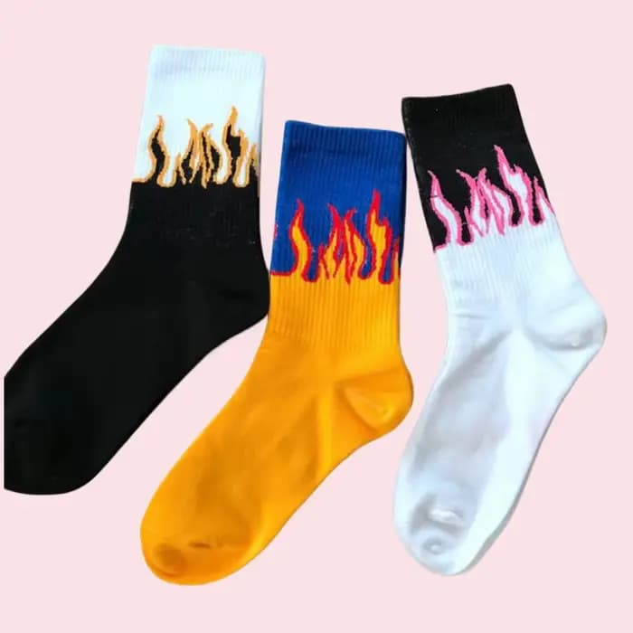 Chaussettes de Skateboard de rue flamme rouge