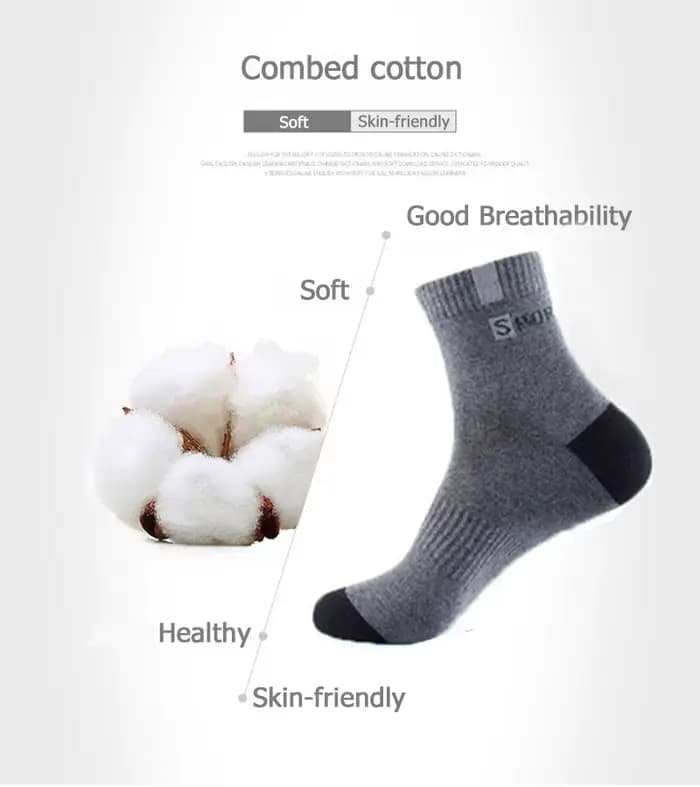 5 paires de chaussettes en coton pour hommes