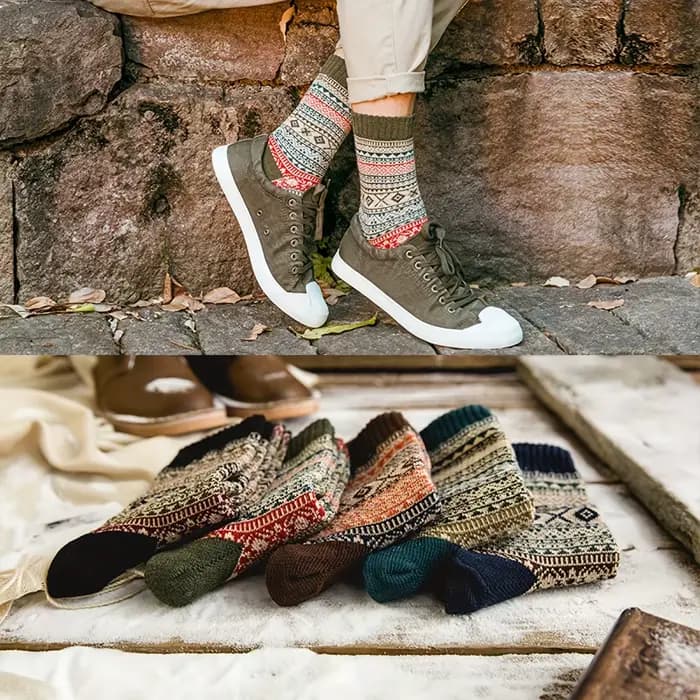1/2/5 paires de chaussettes en laine pour femmes