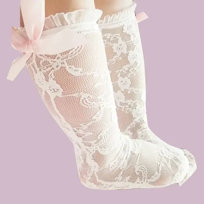 Chaussettes en dentelle pour bébé fille