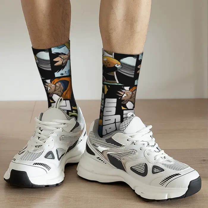 Chaussettes amusantes Dragon Ball Dragon Ball GTA Rock
