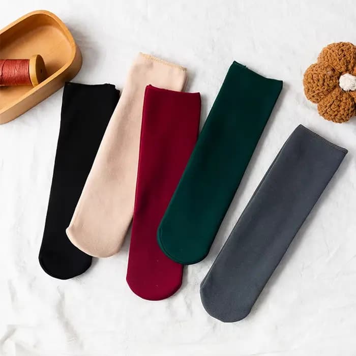 Chaussettes en velours épaissi pour femme