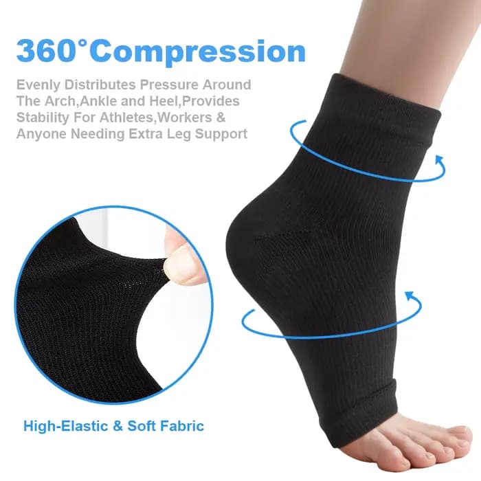 1 paire de chaussettes de neuropathie-thérapie de neurite périphérique Compression diabétique bout ouvert manchons de