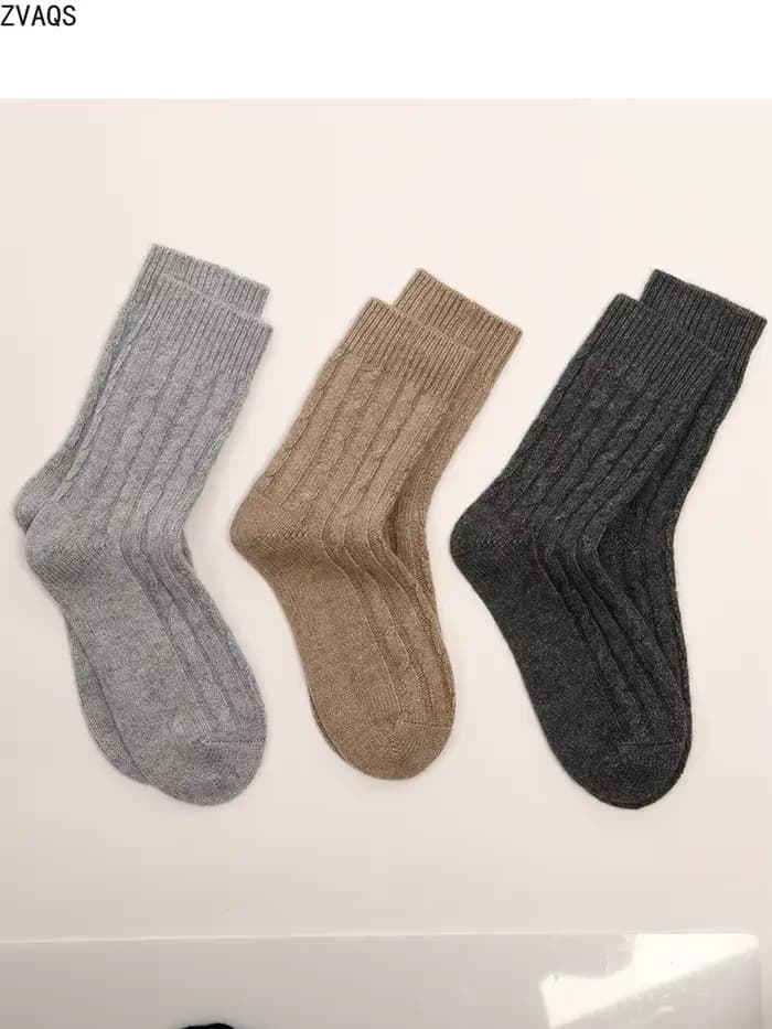 ZVAQS Chaussettes pour hommes et femmes, automne et hiver, couleur aléatoire