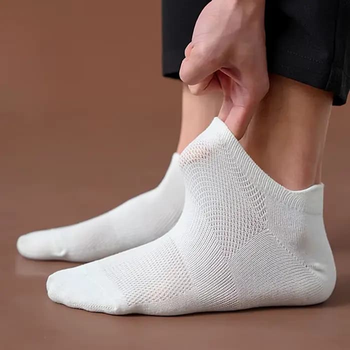 Chaussettes courtes en pur coton pour hommes