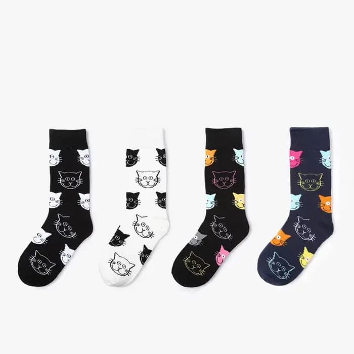 Chaussettes colorées en coton pour femmes