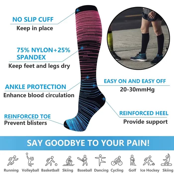 Chaussettes de compression pour hommes et femmes