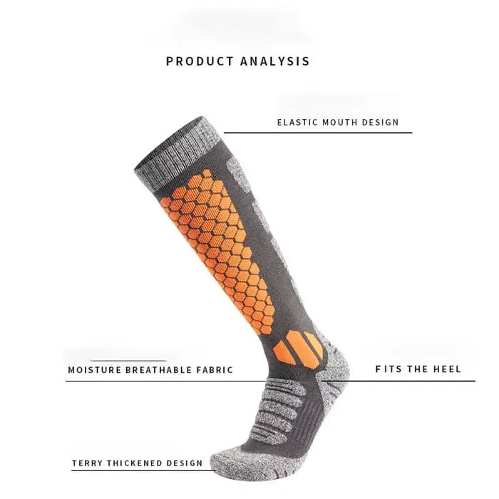 Chaussettes thermiques d'extérieur en laine mérinos