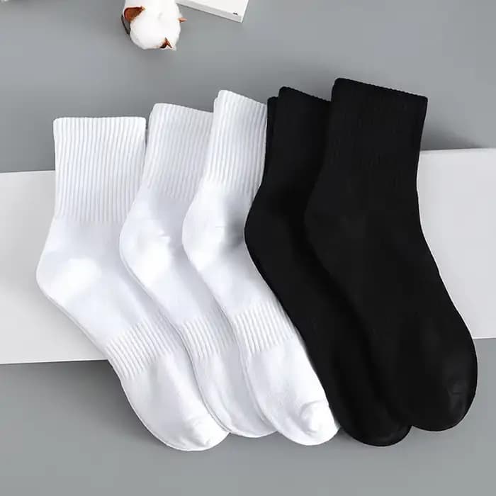 5 paires de chaussettes de sport en coton brodées personnalisées pour hommes et unisexe, avec logo, sans MOQ, modèle 2026