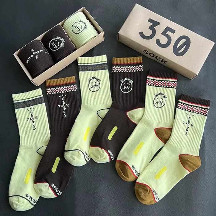 Chaussettes pour hommes 3 paires/boîte Cactus Jack