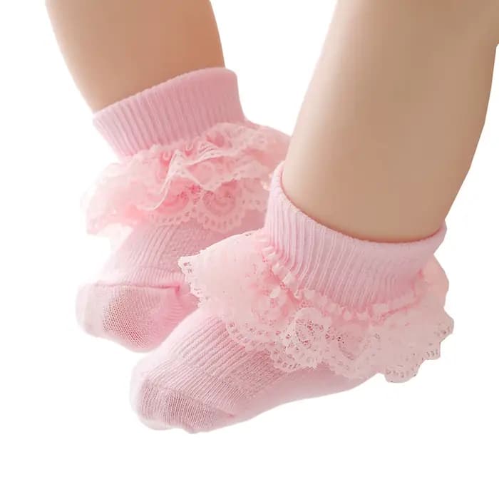 0-12 mois nouveau-né bébé coton chaussette dentelle princesse peigné