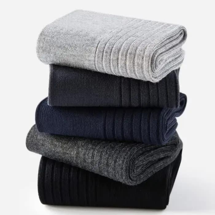 Chaussettes rayées en coton pour hommes
