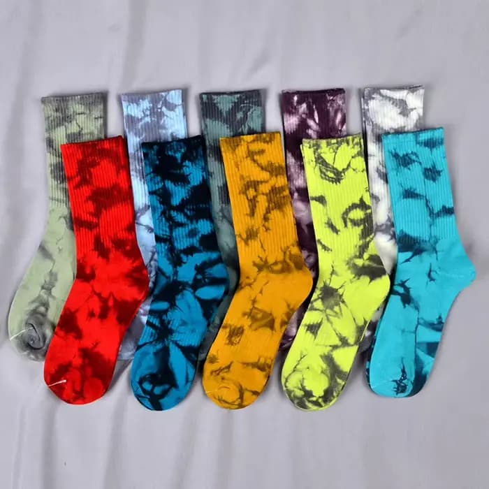 Chaussettes tie-dye pour hommes et femmes