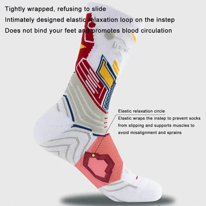 Chaussettes de sport de basket-ball pour hommes