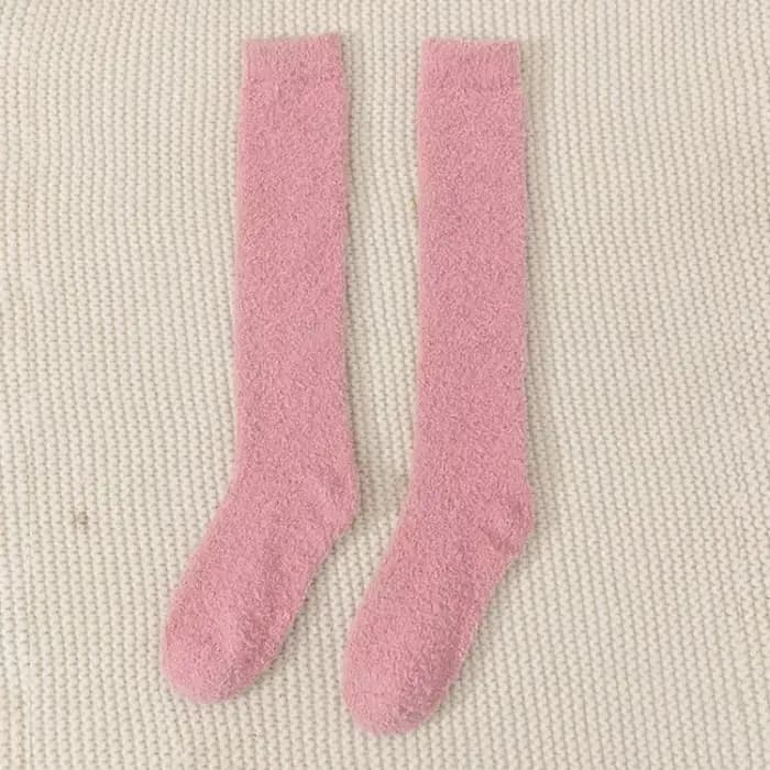 Chaussettes hautes en molleton de corail pour femmes