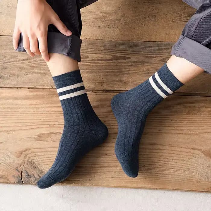 Chaussettes pour hommes 100% coton, rayures noires et blanches, style mode, chaussettes de sport, skateboard, streetwear, Happy Long Sox, chaussettes courtes