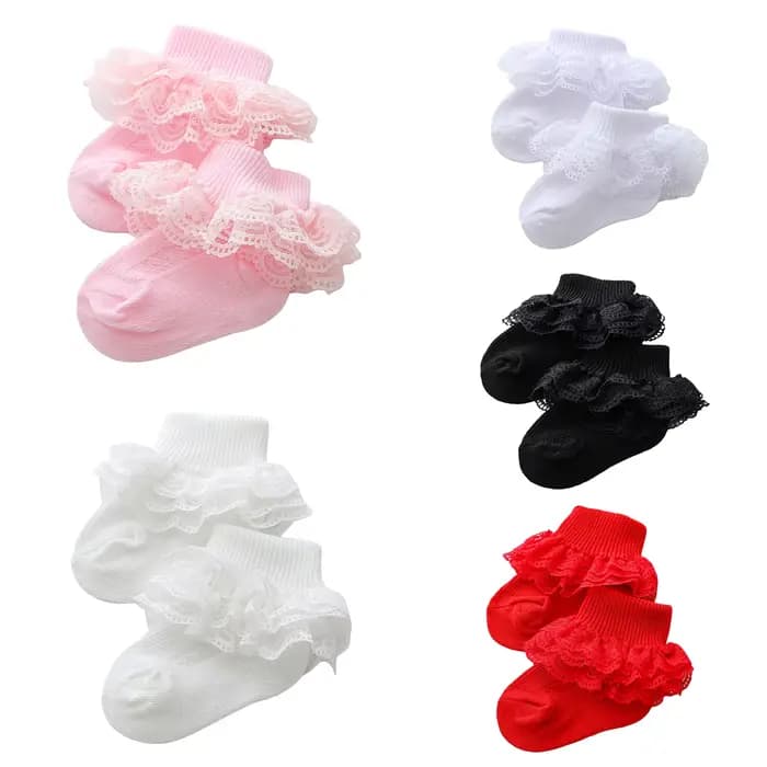 0-12 mois nouveau-né bébé coton chaussette dentelle princesse peigné