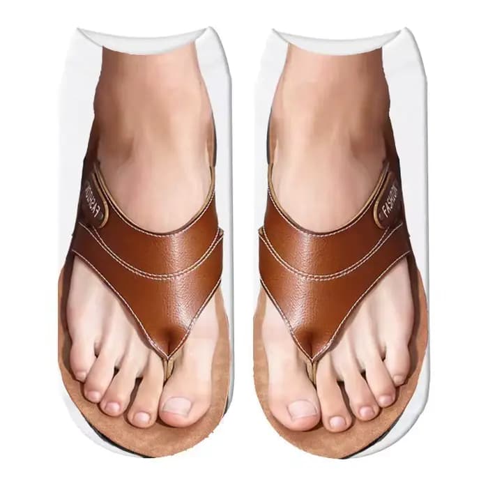 Chaussettes en coton imprimées 3D pour femmes