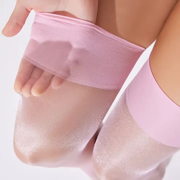 Bas rose à paillettes pour femmes