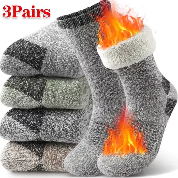 3 paires de chaussettes d'hiver pour hommes
