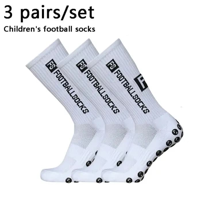 3 paires de chaussettes de football respirantes pour enfants et jeunes