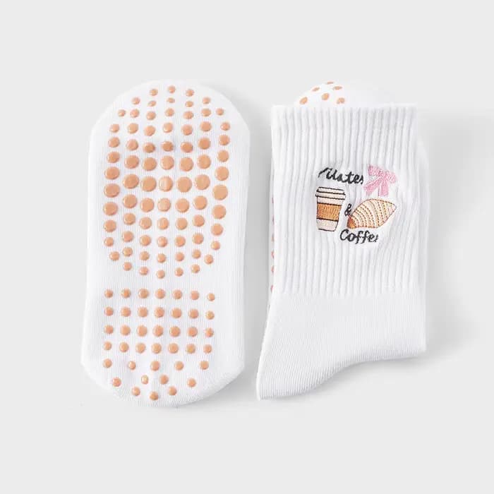 1 paire de chaussettes de Pilates pour femmes