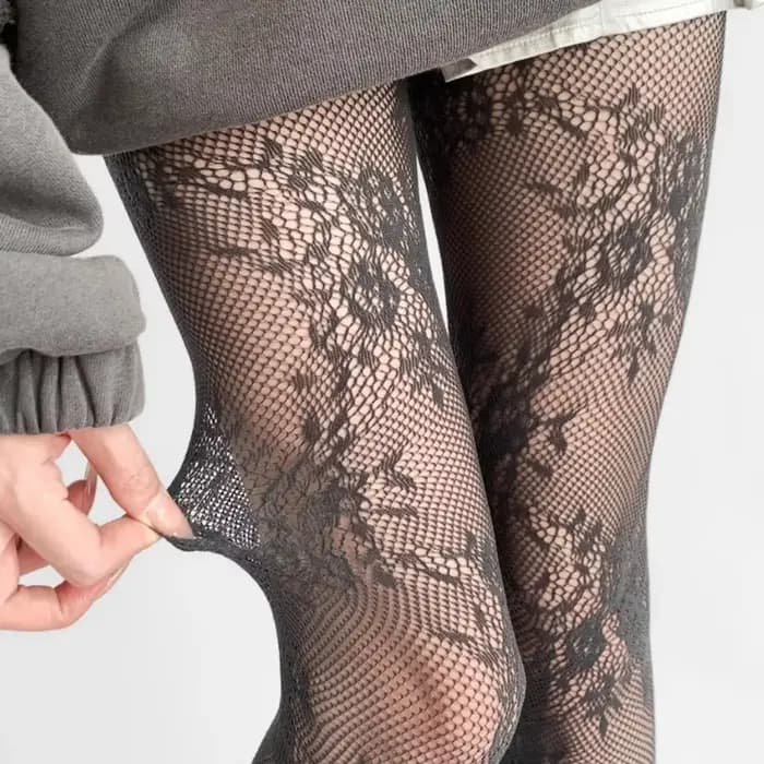 2025 nouveaux collants femmes Sexy dentelle florale cuisse haute bas