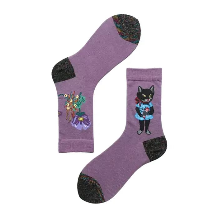 Forêt conte de fées chaussettes automne