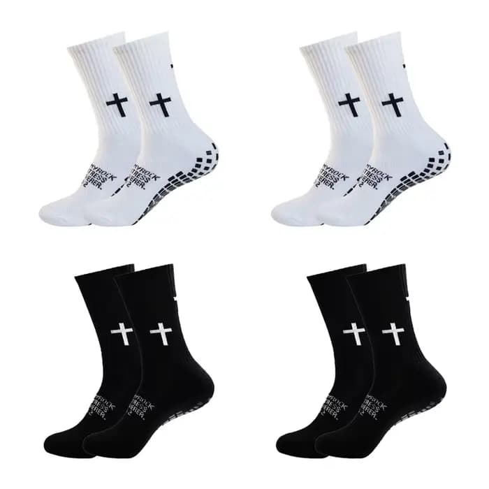 4 paires de chaussettes de Football antidérapantes pour hommes et femmes