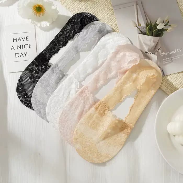 5 paires de chaussettes en dentelle pour femmes