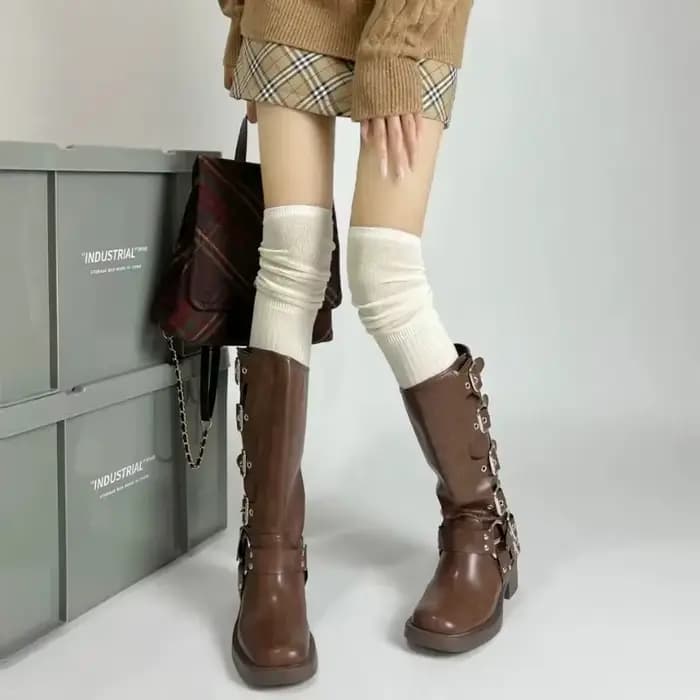1/4 paires de chaussettes hautes pour femmes
