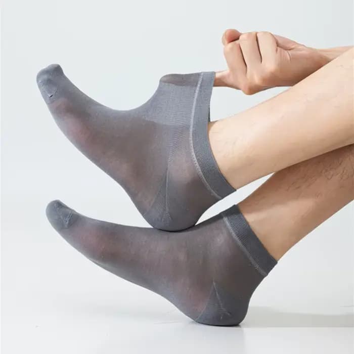 Chaussettes courtes en soie de mûrier pour hommes