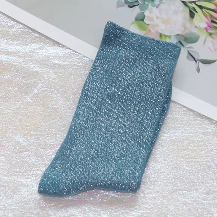 Chaussettes colorées à paillettes en filigrane pour femmes