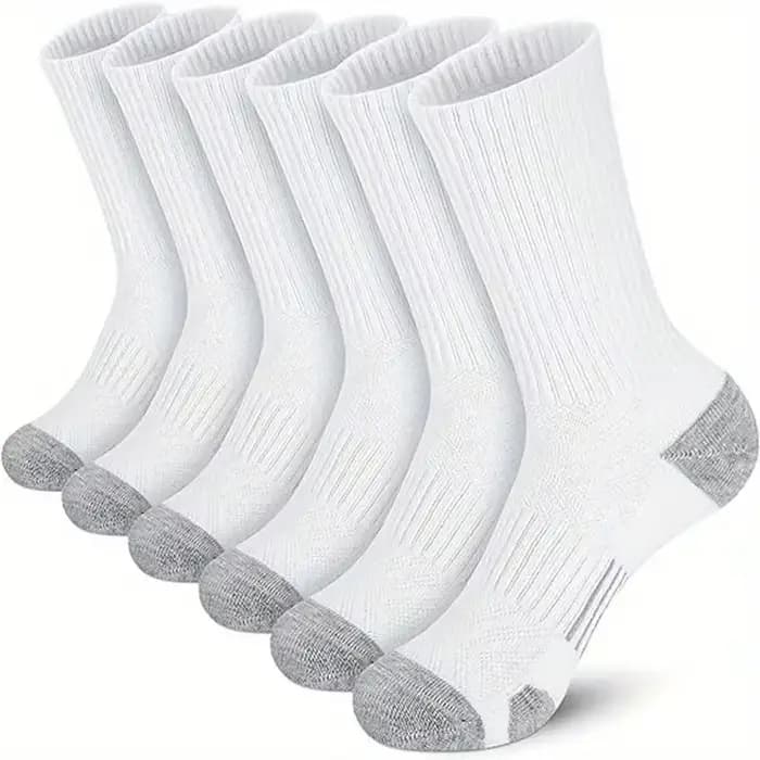 5 paires de chaussettes athlétiques pour hommes, chaussettes de Sport, de course, de mollet, rembourrées, respirantes, pour l'extérieur, pour hommes et femmes
