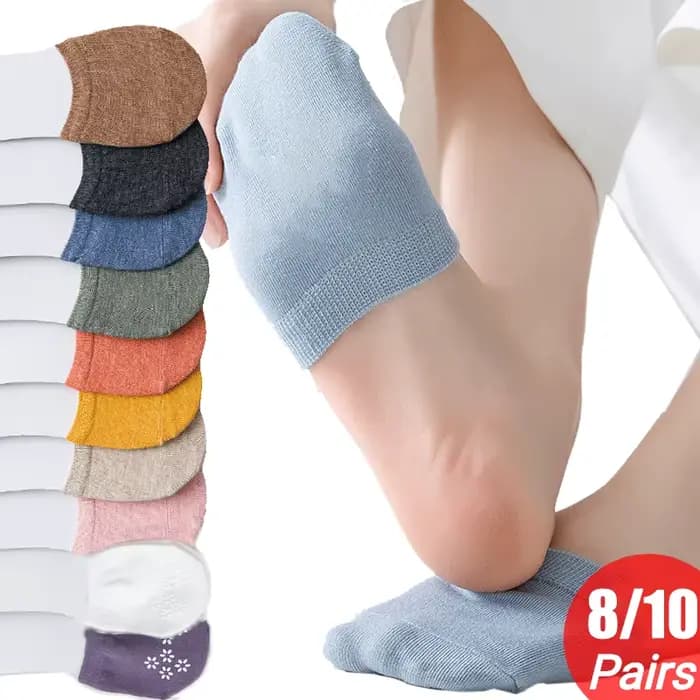 Demi-chaussette Invisible en coton pur pour femme