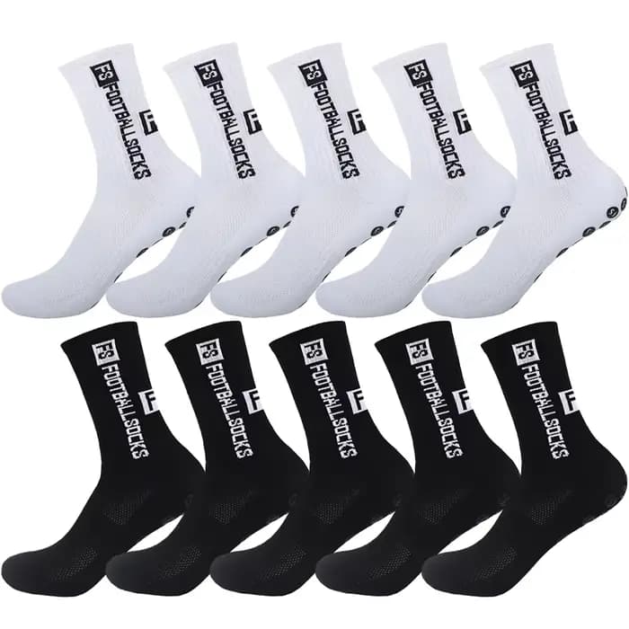 1/6/10 paires de chaussettes de sport antidérapantes à semelle en tissu éponge pour le football