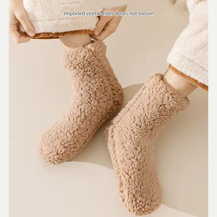 1/2 paires de chaussettes en polaire épaisse pour hommes