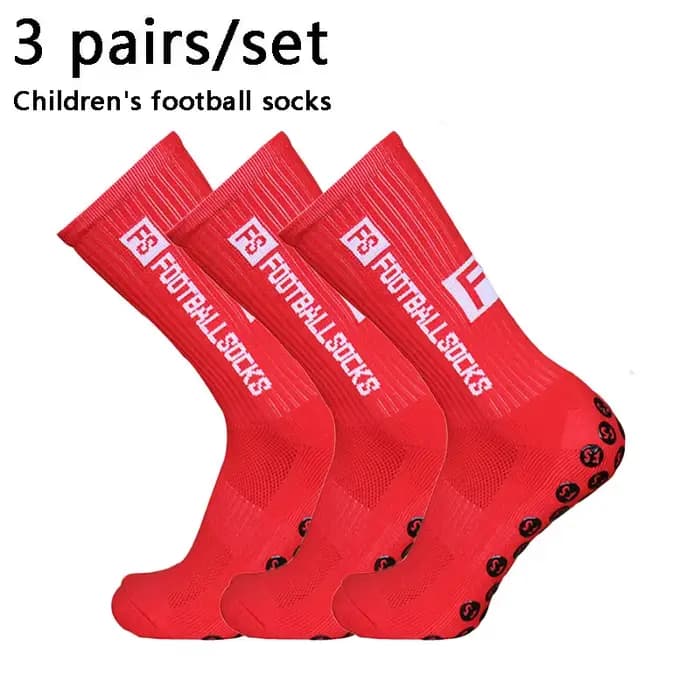 3 paires de chaussettes de football respirantes pour enfants et jeunes