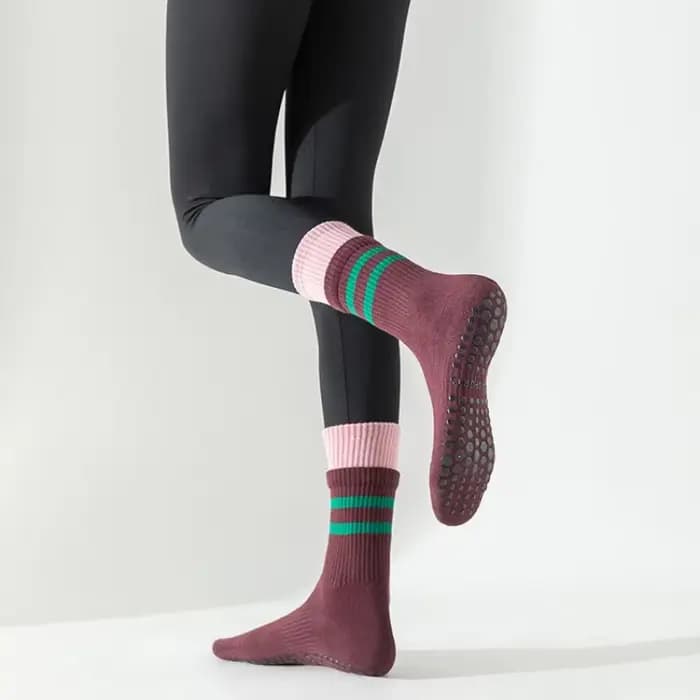 Chaussettes de Yoga femmes coton tricoté entraînement intérieur danse