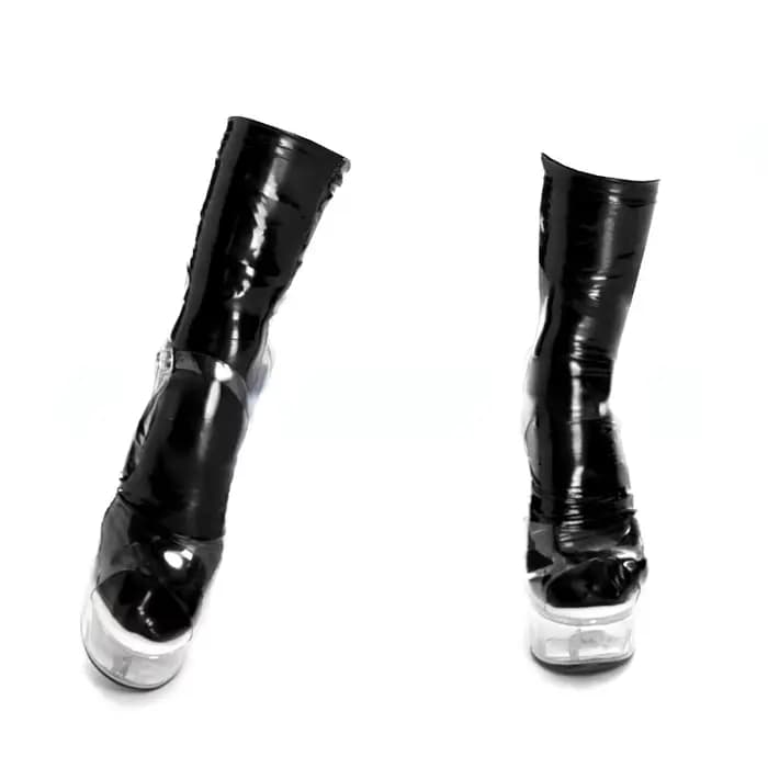 Chaussettes de pied en cuir PU pour femmes