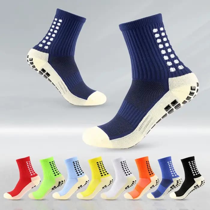 1 paire de chaussettes de football antidérapantes