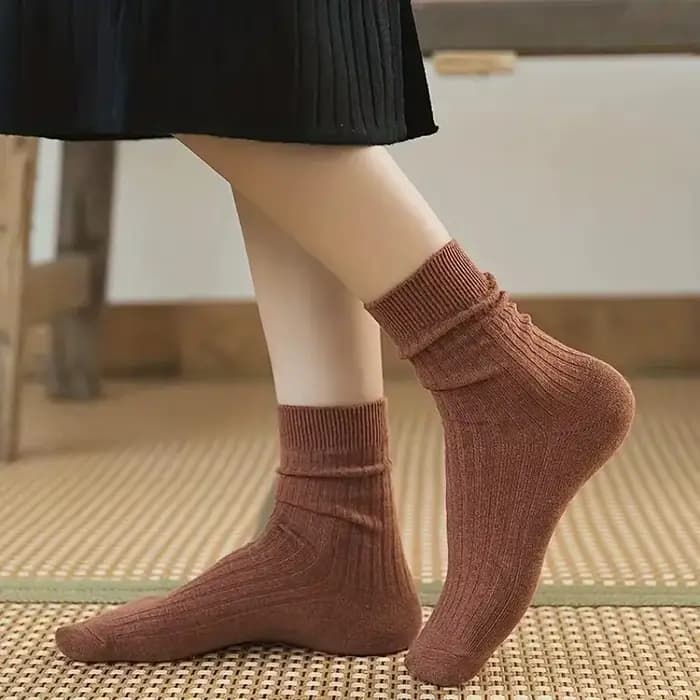 5/10 paires de chaussettes d'équipage confortables à rayures de couleurs mélangées vibrantes – Doux