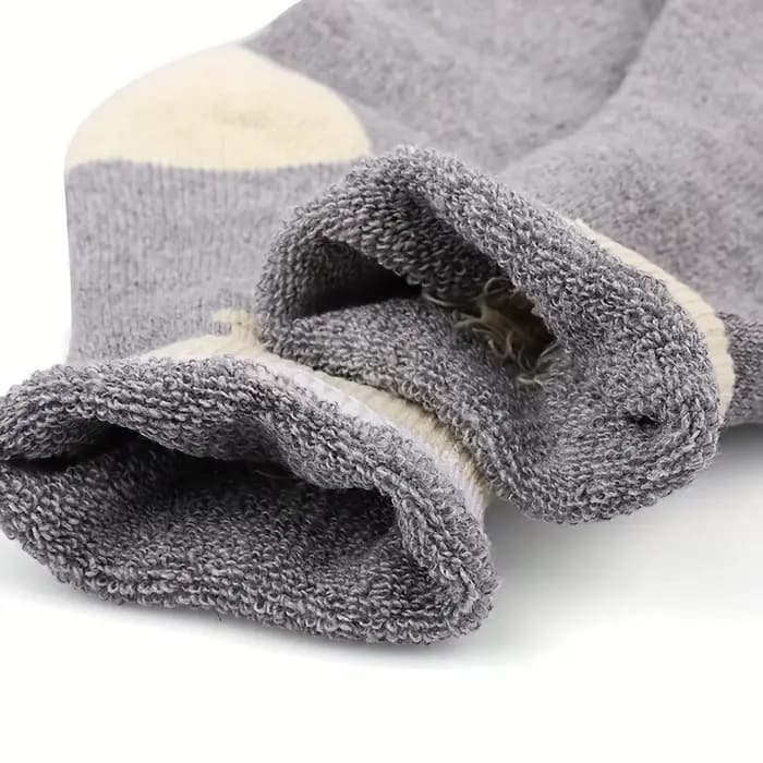 5 paires de chaussettes thermiques d'hiver, en peluche épaisse, évacuant la transpiration, mi-mollet, douces, élastiques, résistantes au froid, pour Sport de plein air, randonnée