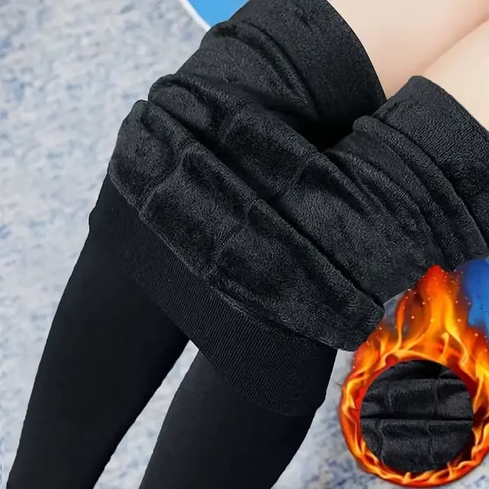 Collants confortables doublés de polaire pour femmes