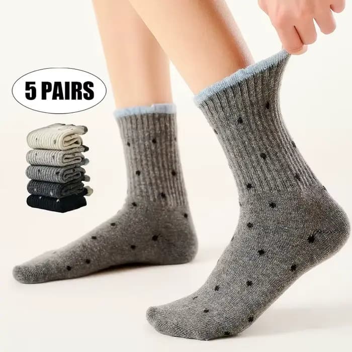 5 paires de chaussettes mi-mollet pour femmes