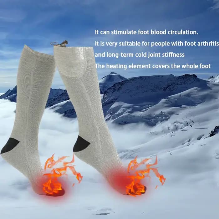 1 paire de chaussettes chauffantes d'hiver
